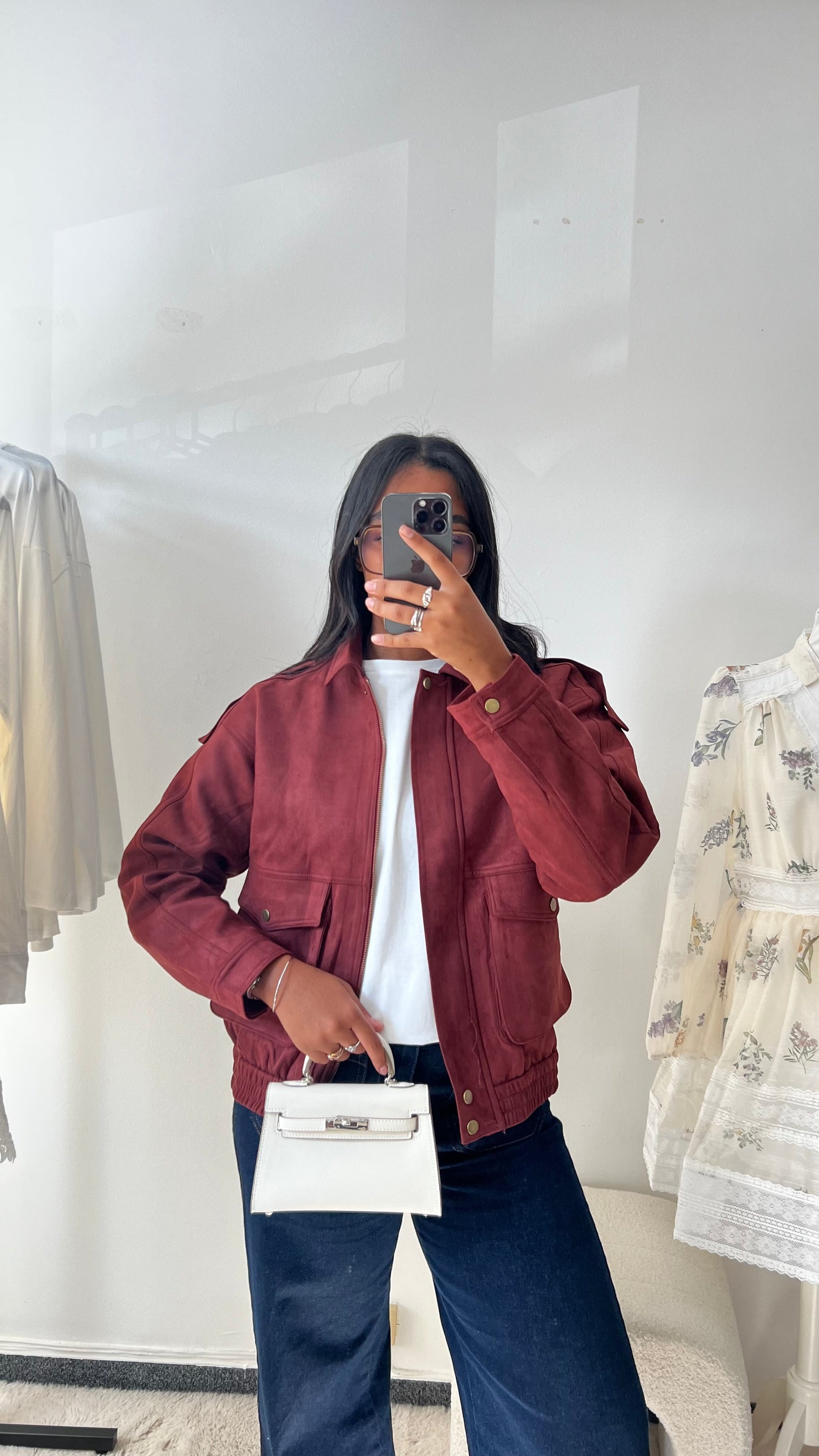 Bombers Daim Bordeaux