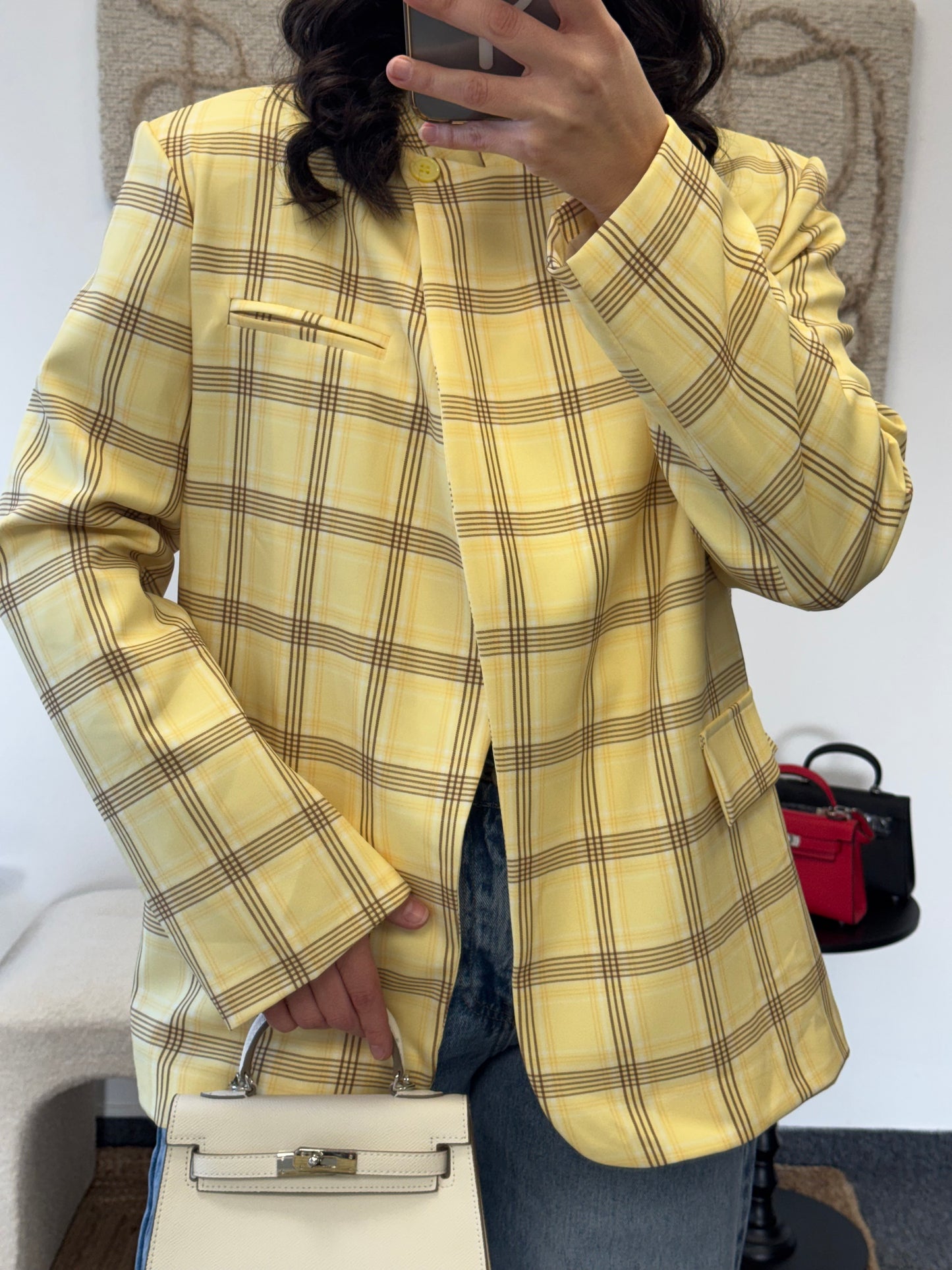 Blazer Croisé Jaune