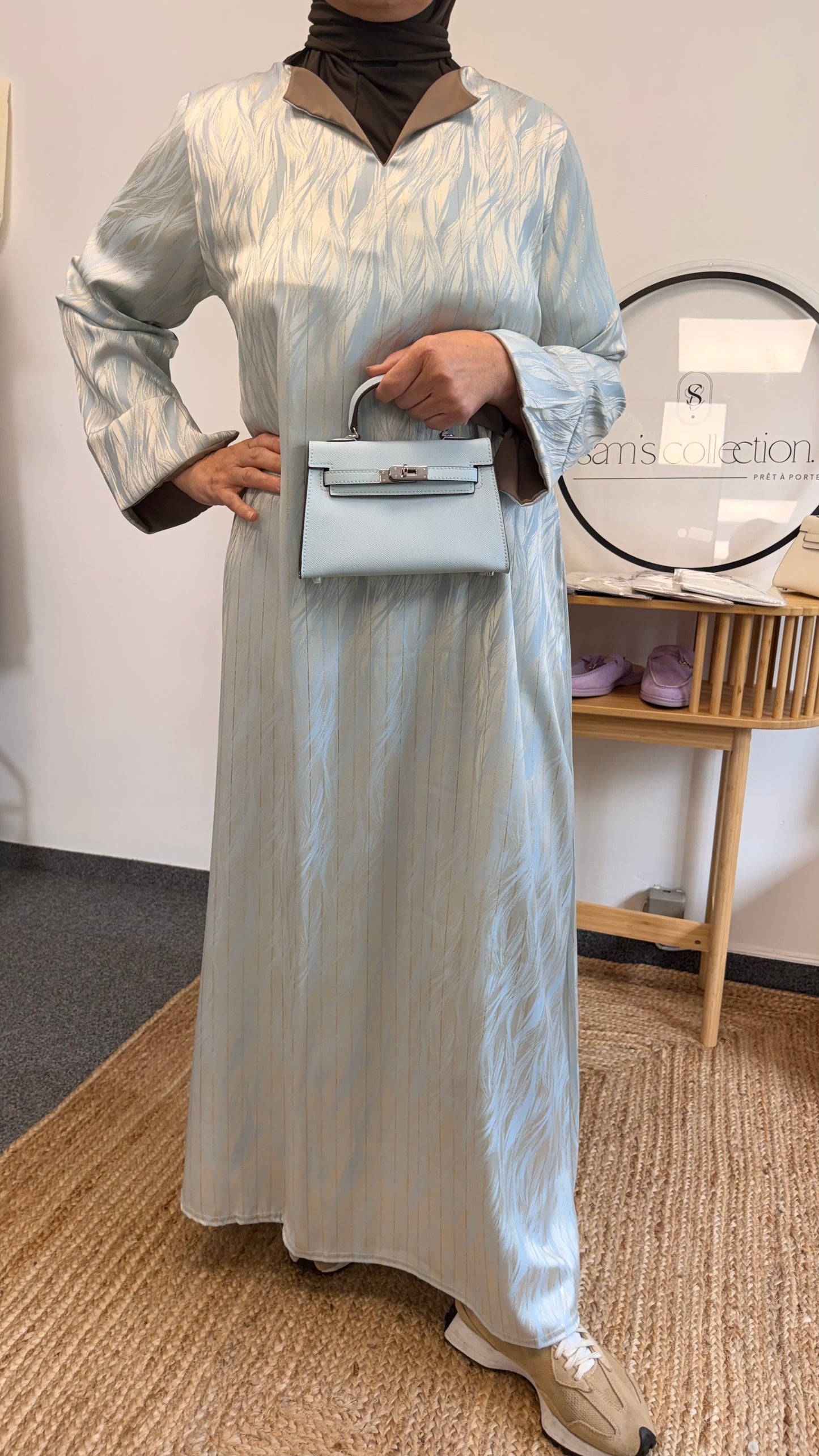 Abaya Bleu
