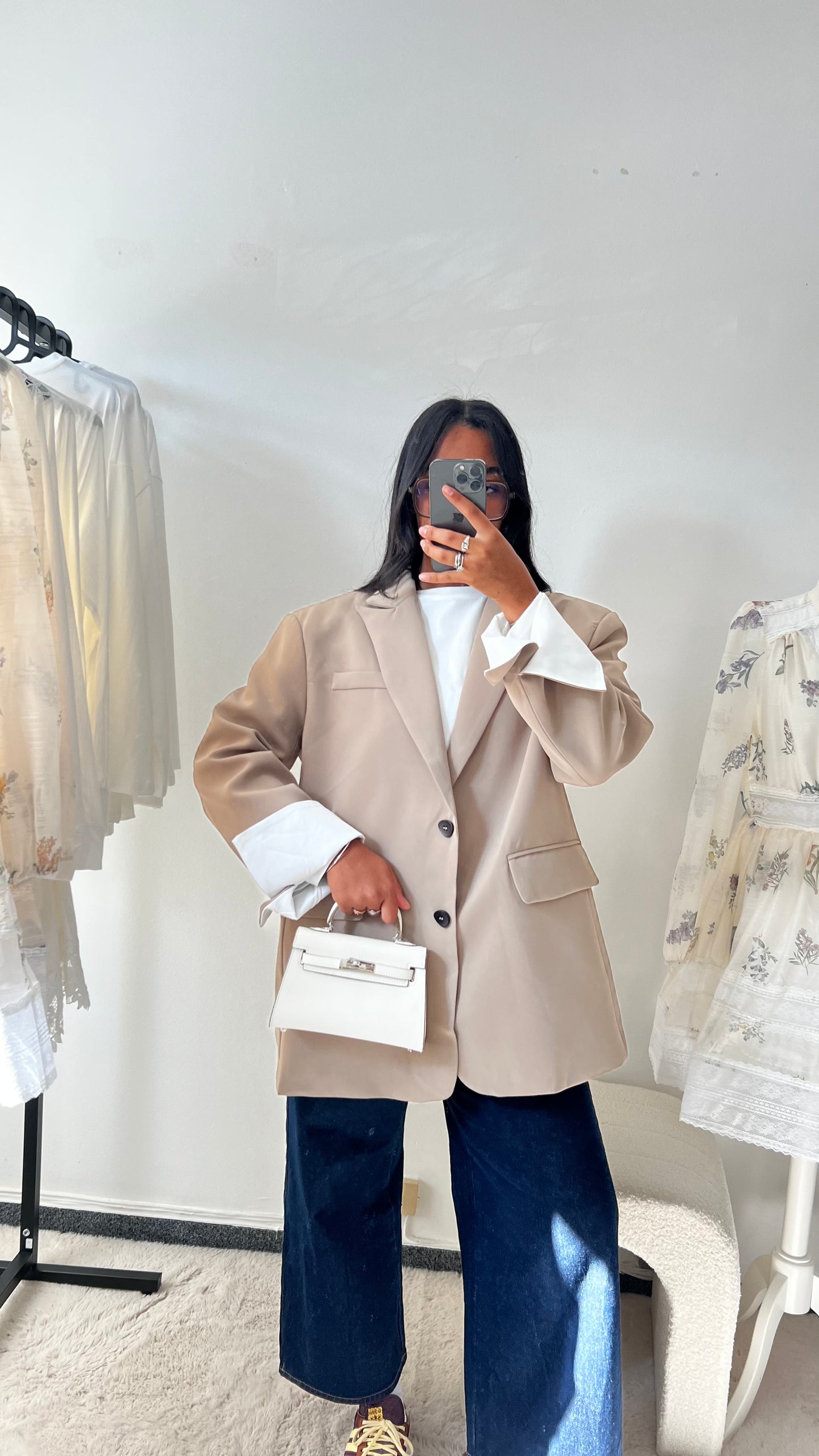 Veste Blazer Beige Foncé