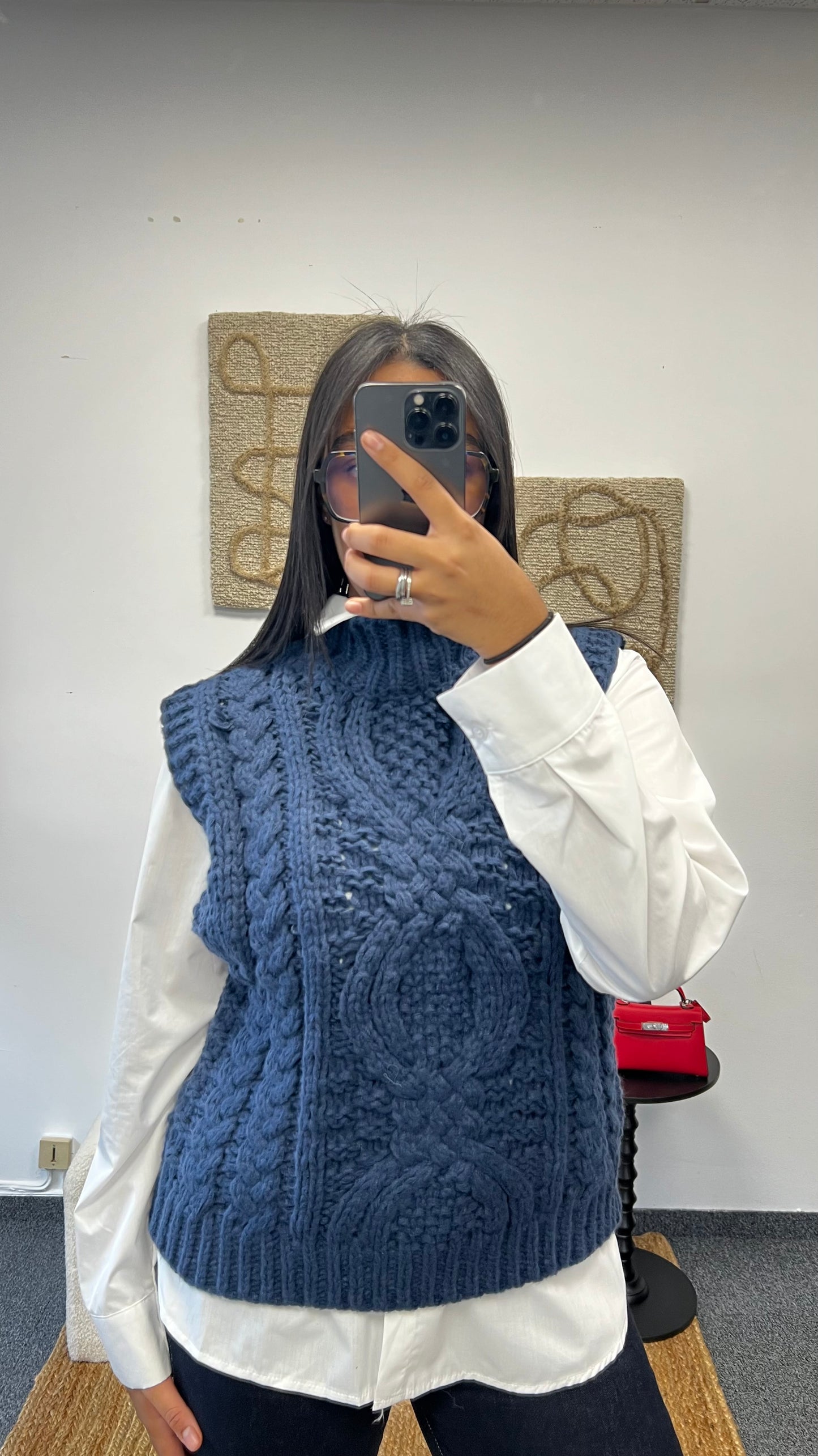 Pull sans manche crochet