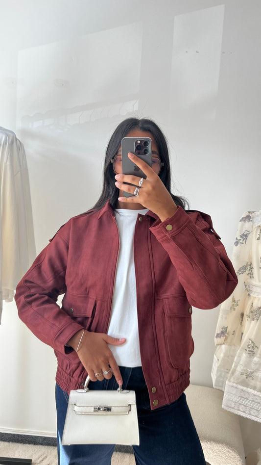 Bombers Daim Bordeaux