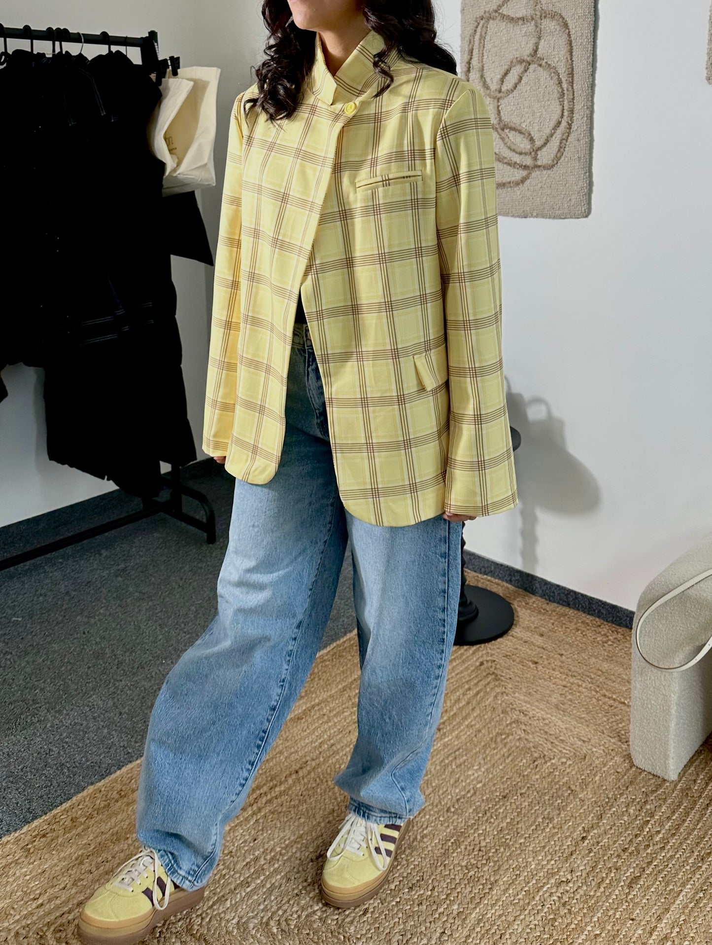 Blazer Croisé Jaune