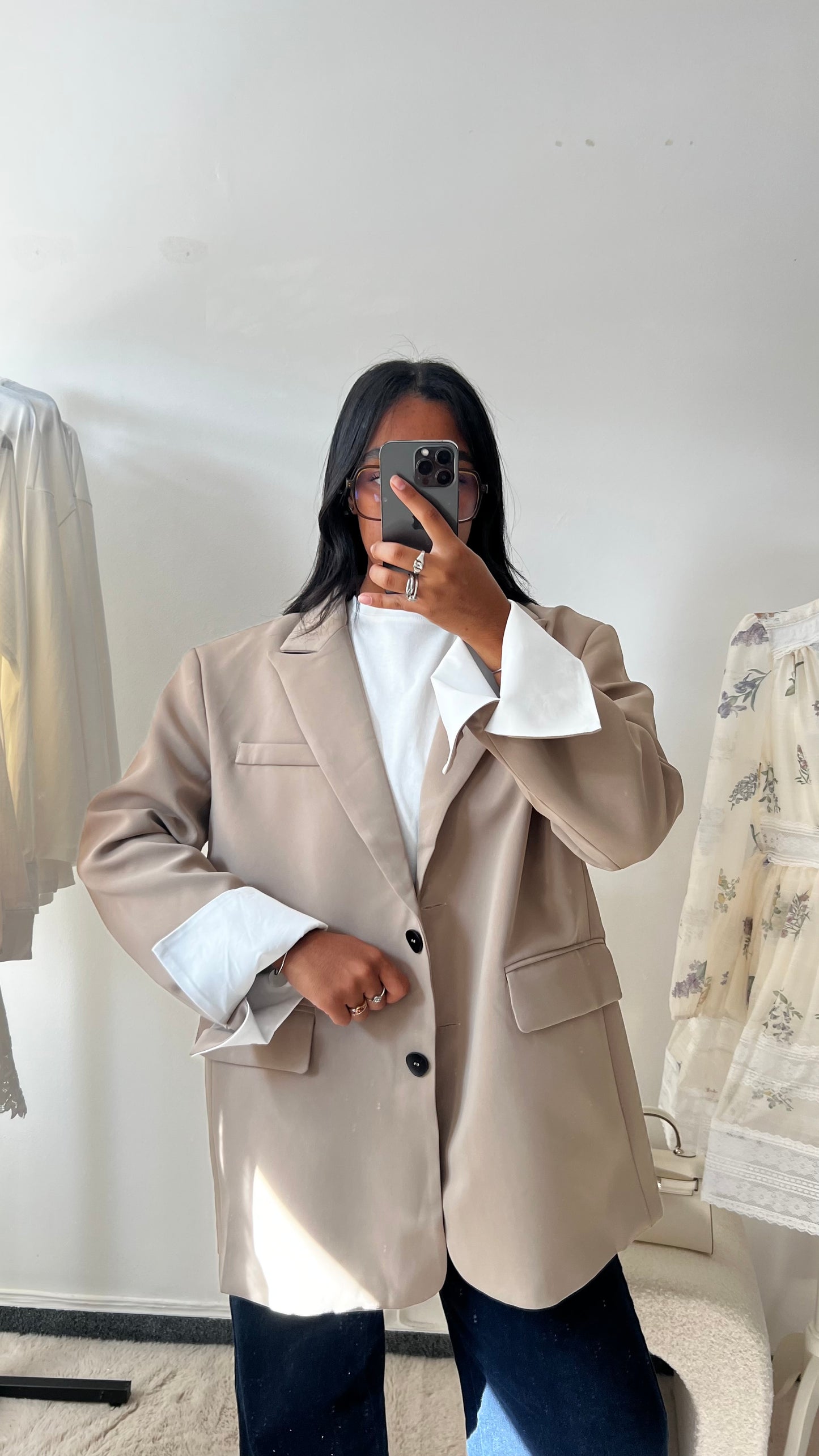 Veste Blazer Beige Foncé
