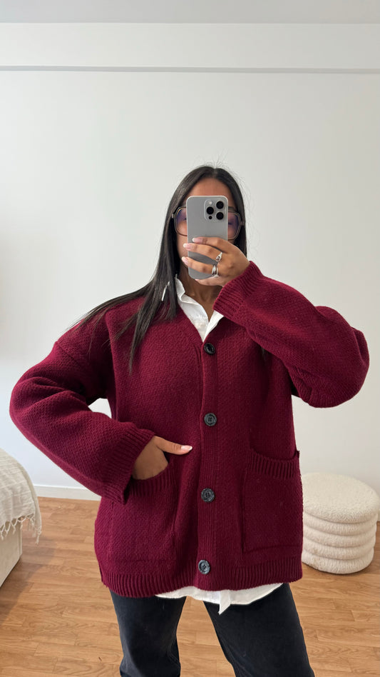 Cardigan Bordeaux